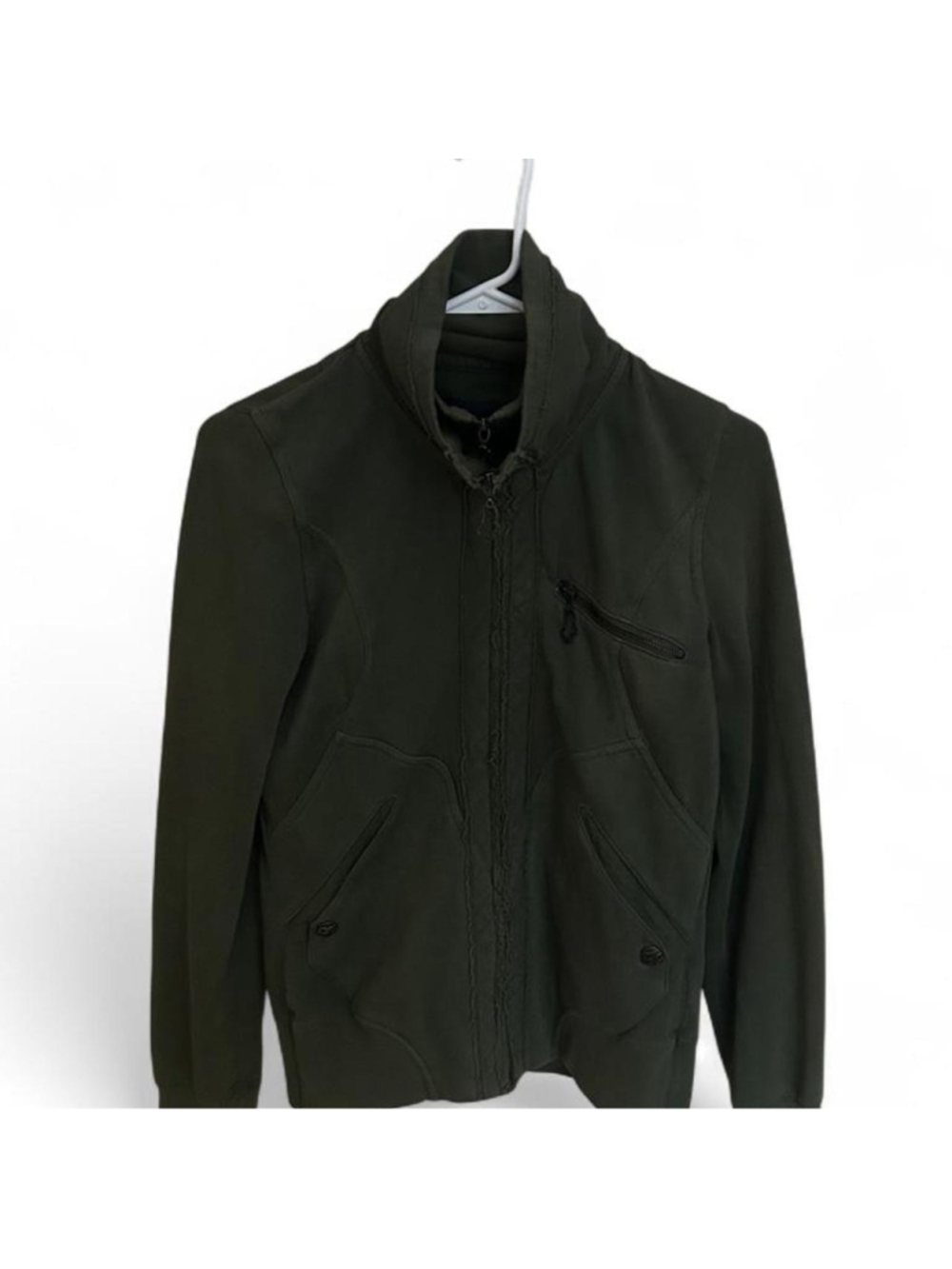 Fox Racing olive green zip-up jacket in size womens S #motocross #racing #jacket